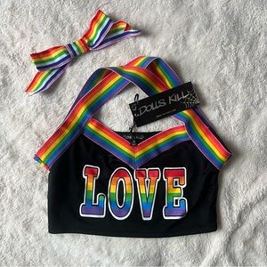Dollskill: Love Wins Cheerleader Top & Bow